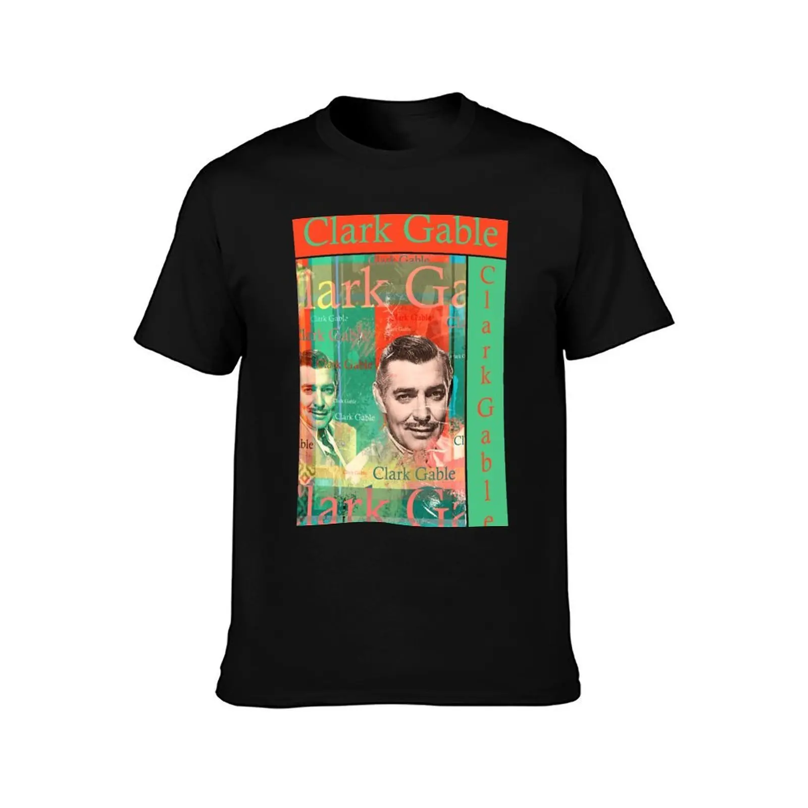 aesthetic Clark Gable portrait, famous American actor T-Shirt Classic Crew Neck Cotton T-Shirt