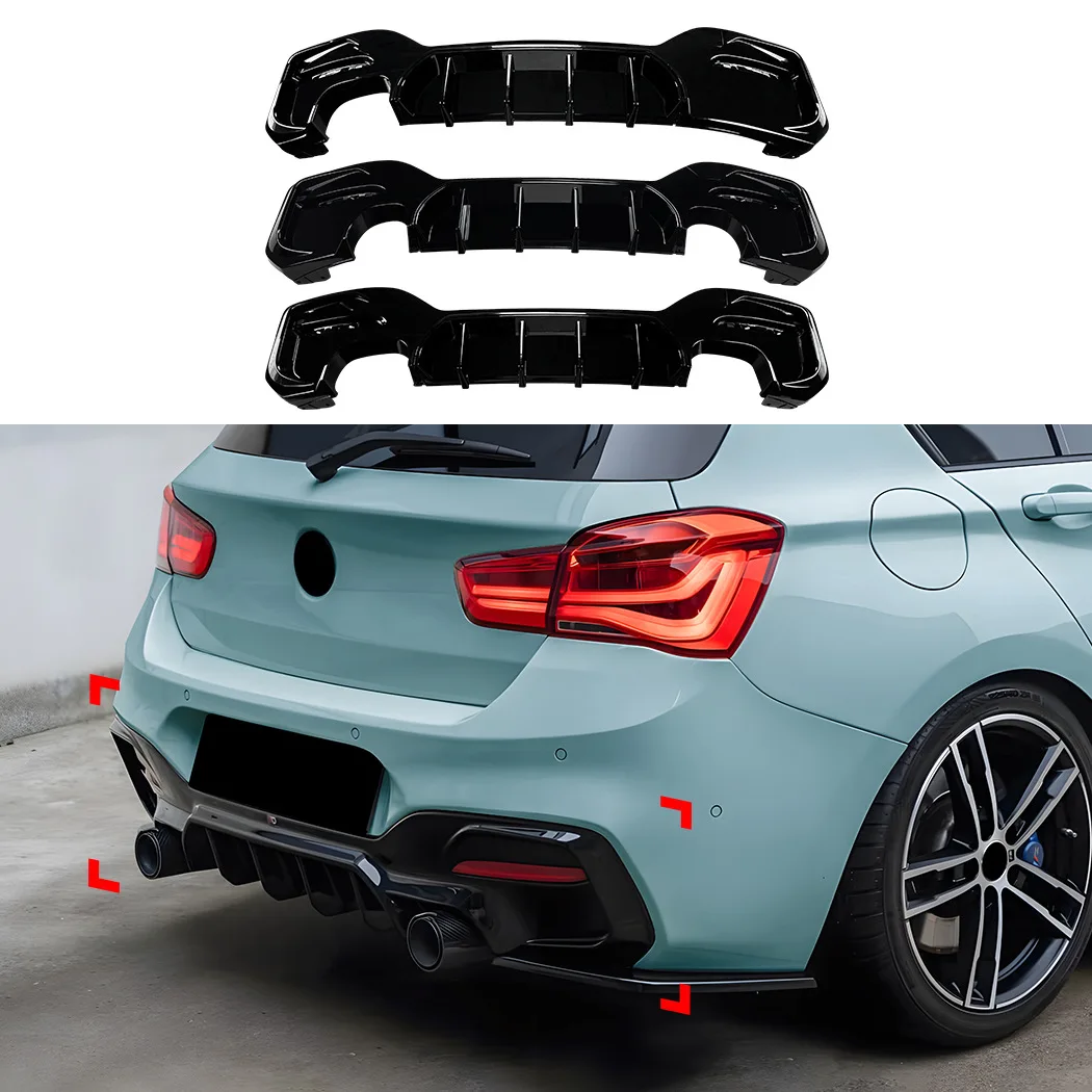

Applicable to BMW 1 Series F20 F21 LCI M Sport MP rear lip tail lip spoiler surround cross-border modification without lights