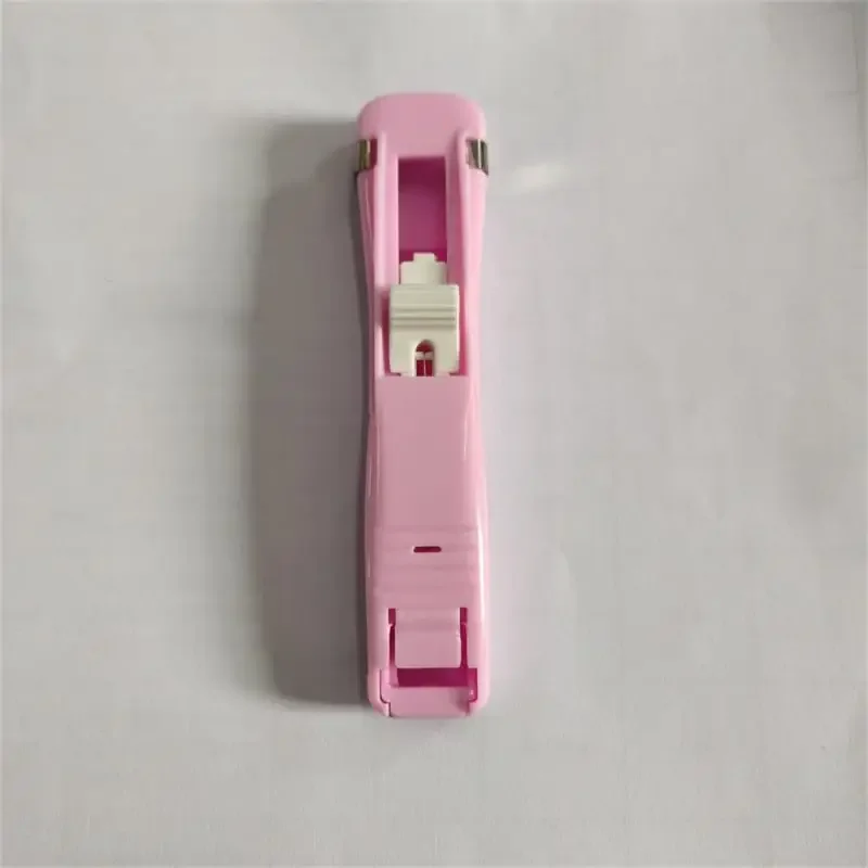 Mini Traceless Reusable Hand Clamp Push Stapler Paper Book File Office School Student Binder Binding Tools Supplies Accessories