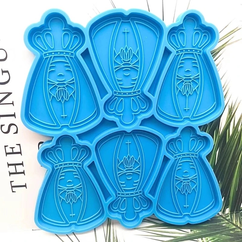 الكرتون الملك شكل المفاتيح سيليكون قالب مع ثقب كيرينغ قلادة اليدوية قالب عيد الحب هدية مجوهرات DIY بها بنفسك الحلي