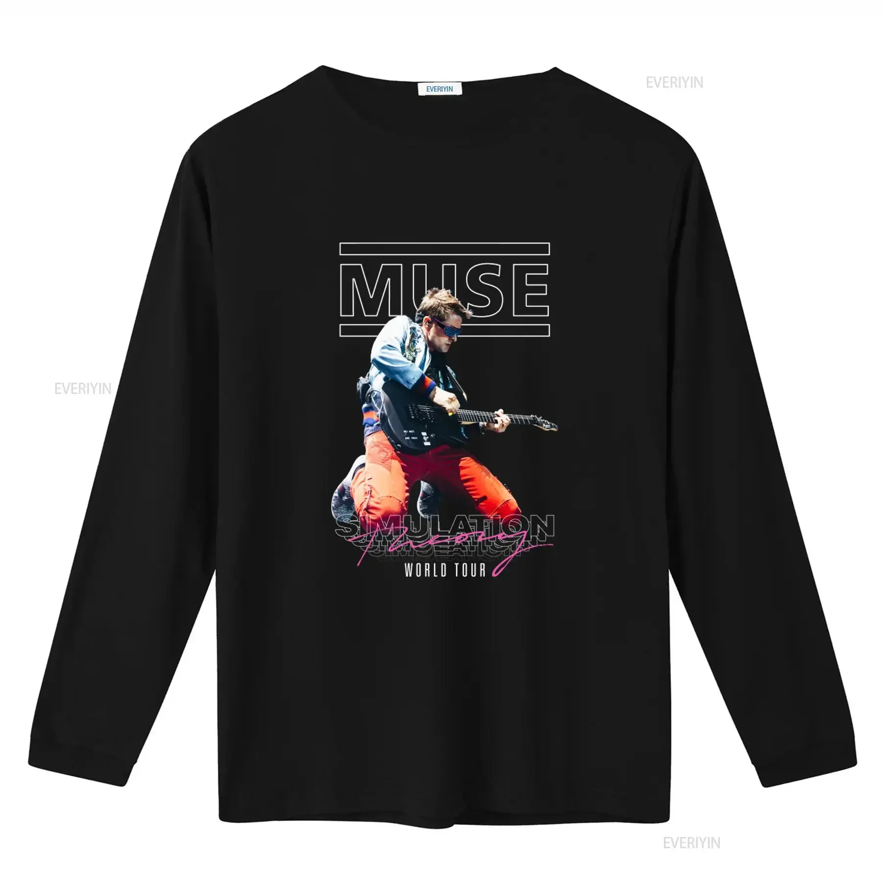 Muse Simulation Theory World Tour 2019 Logo T Shirt Rock Band Concert Design vintage Washed graphic designer clothes Casual