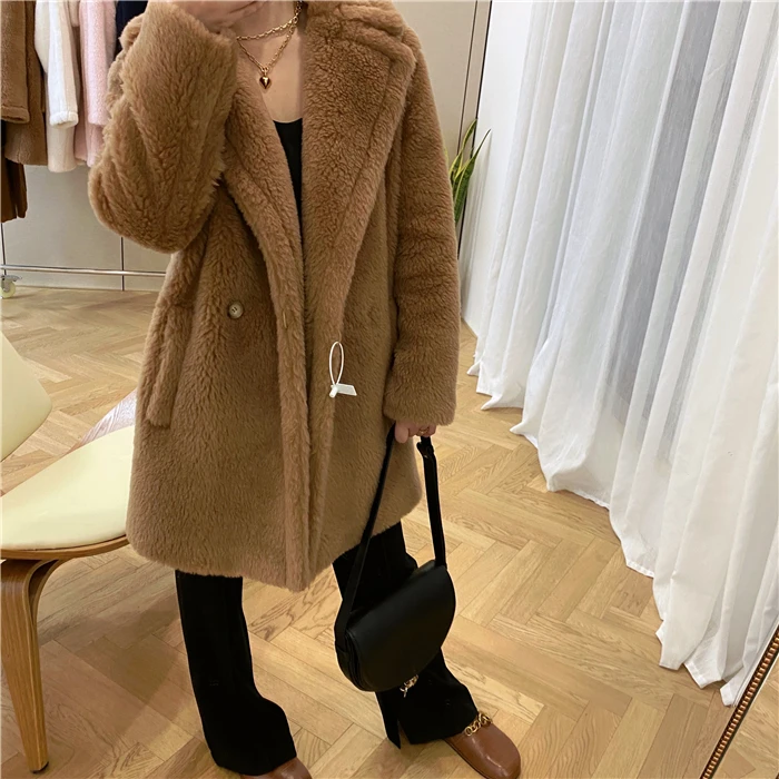 Exclusive for short style Teddy Bear Alpaca Short Fur Coat Thickened Coat In Winter For Women