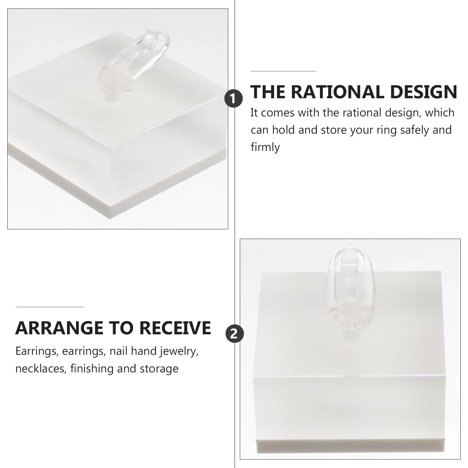 

1Pcs Display Stand for Rings Crystal Clear Acrylic Build Secure Storage Solution Ideal for Retail Or Personal Use