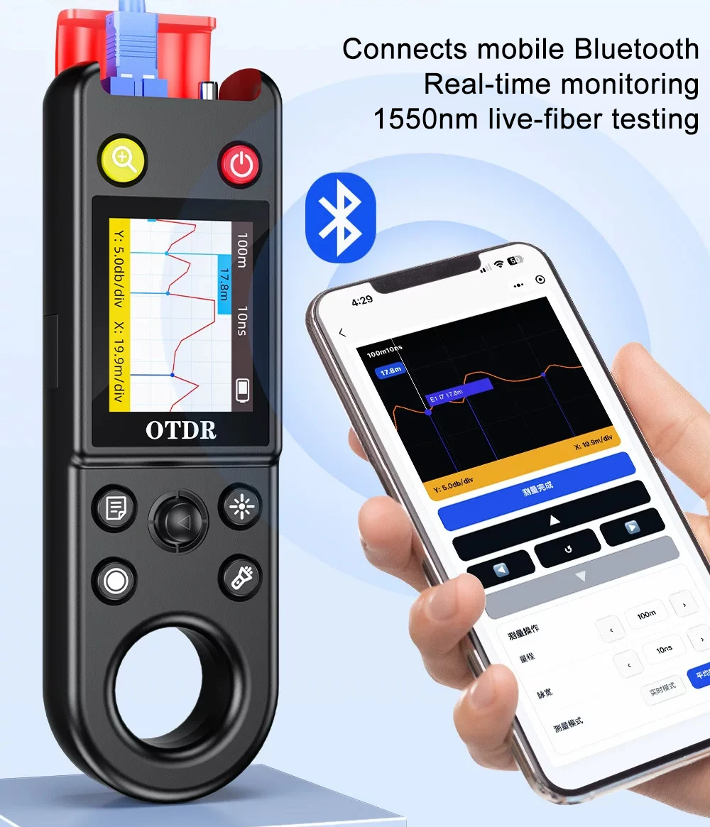 SAIVXIAN 1550NM Active OTDR Fiber Optic Fault Finder Visual Fault Locator 20KM Optical Breakpoint Tester 10MW VFL Red Light Pen