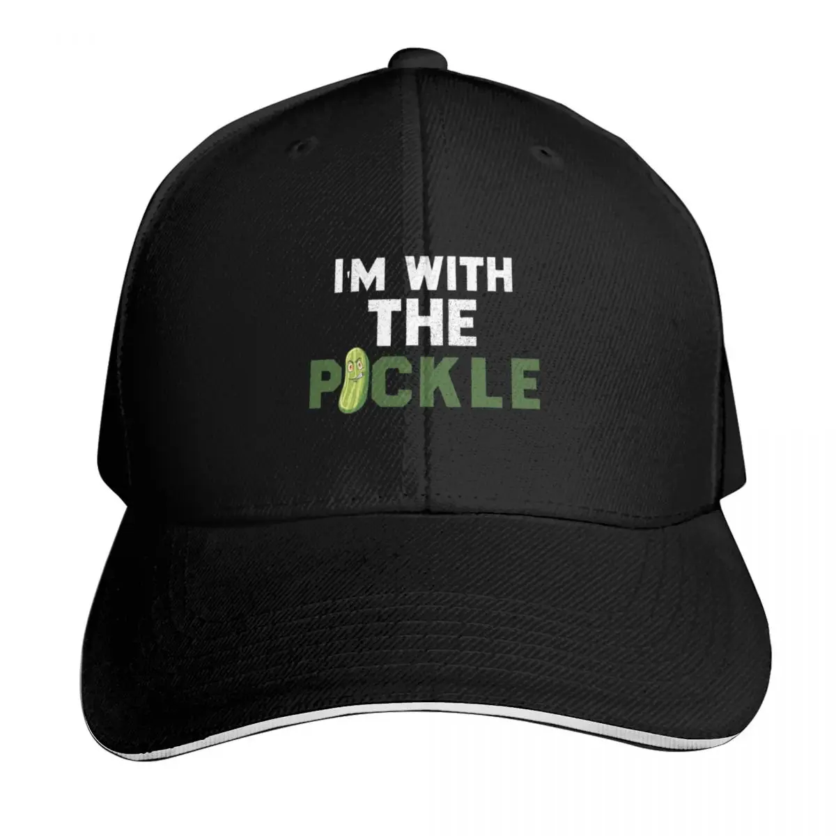 I'M WITH THE PICKLE SHIRT Baseball Cap Vintage Retro Embroidered Lightweight Packable Gift for Him Her