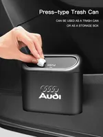 Car Portable Trash Can Auto Logo Sundries Storage Box For Audi Quattro A3 A4 A6 A5 Q5 A1 Q7 Q3 Q2 Q8 A7 A8 TT S1 SQ5 RSQ3 RSQ8