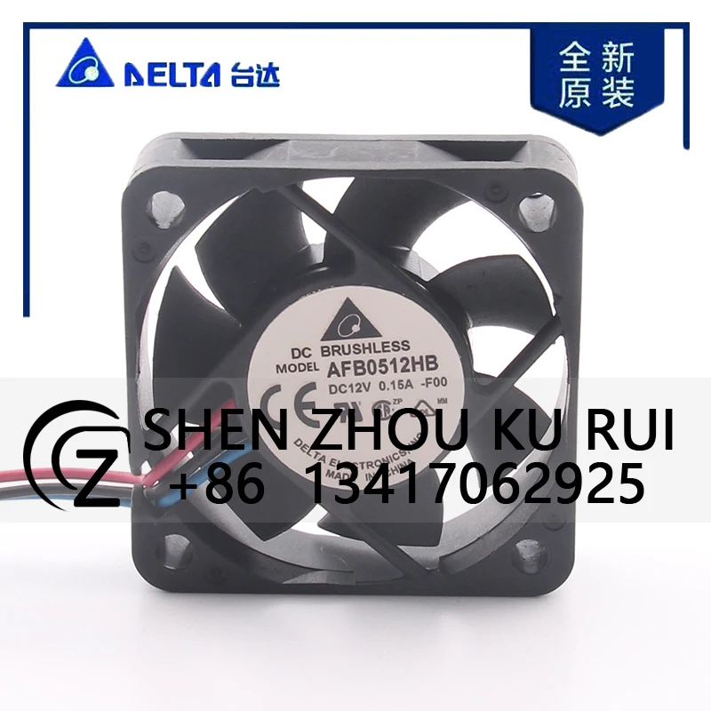 

Delta 24V 48V DC12V 0.15A AC EC 5015 50X50X15MM 5CM Double Ball Bearing Inverter Mute Large air Volume AFB0512HB-F00 Cooling Fan