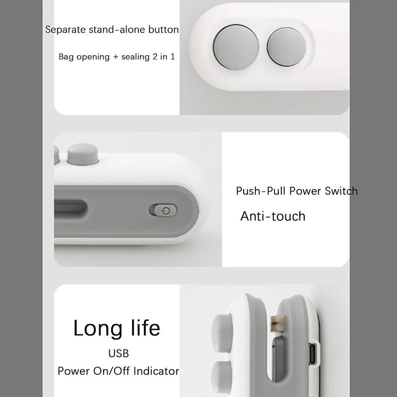 1팩 식품 밀봉기 - 휴일 남은 음식 보관 및 식사 준비 진공 저장 키트 진공 밀봉기