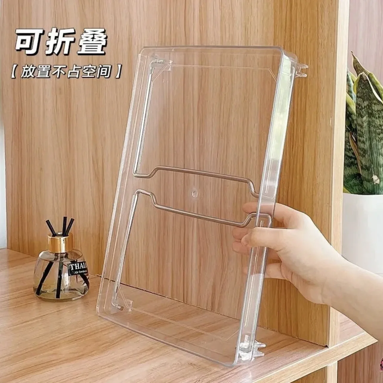 Transparent Double Desktop Shelf Acrylic Cup Holder Foldable Kitchen Bathroom