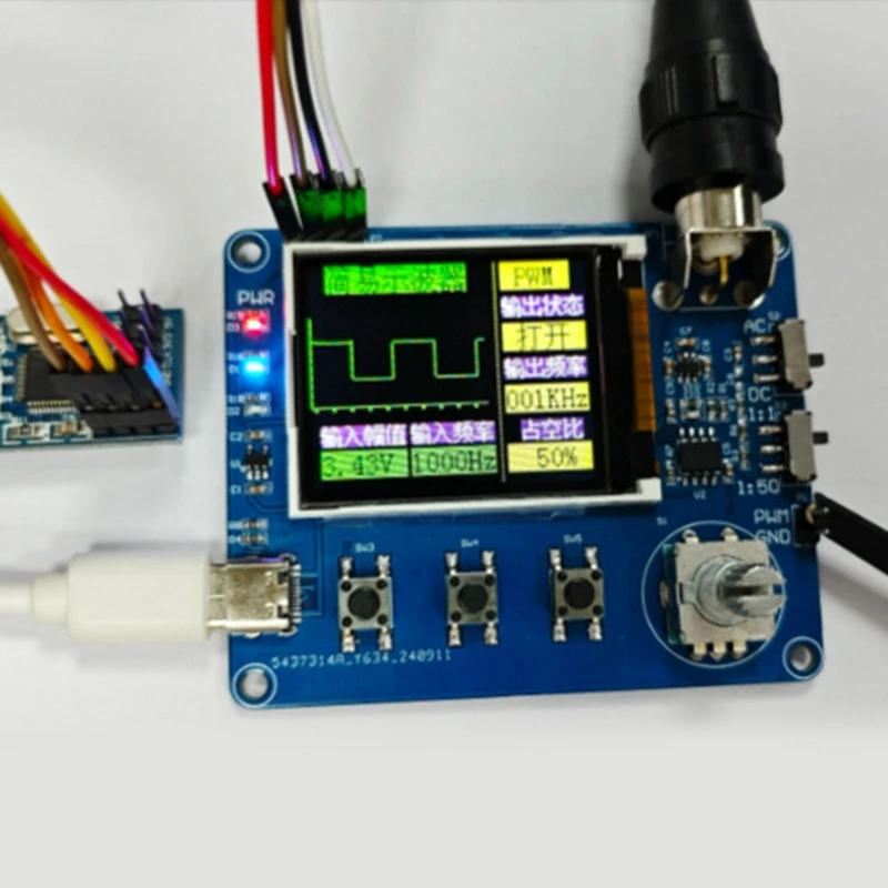 Oscilloscope Module With Waveform Display Frequency Measurement 1-100KHz input