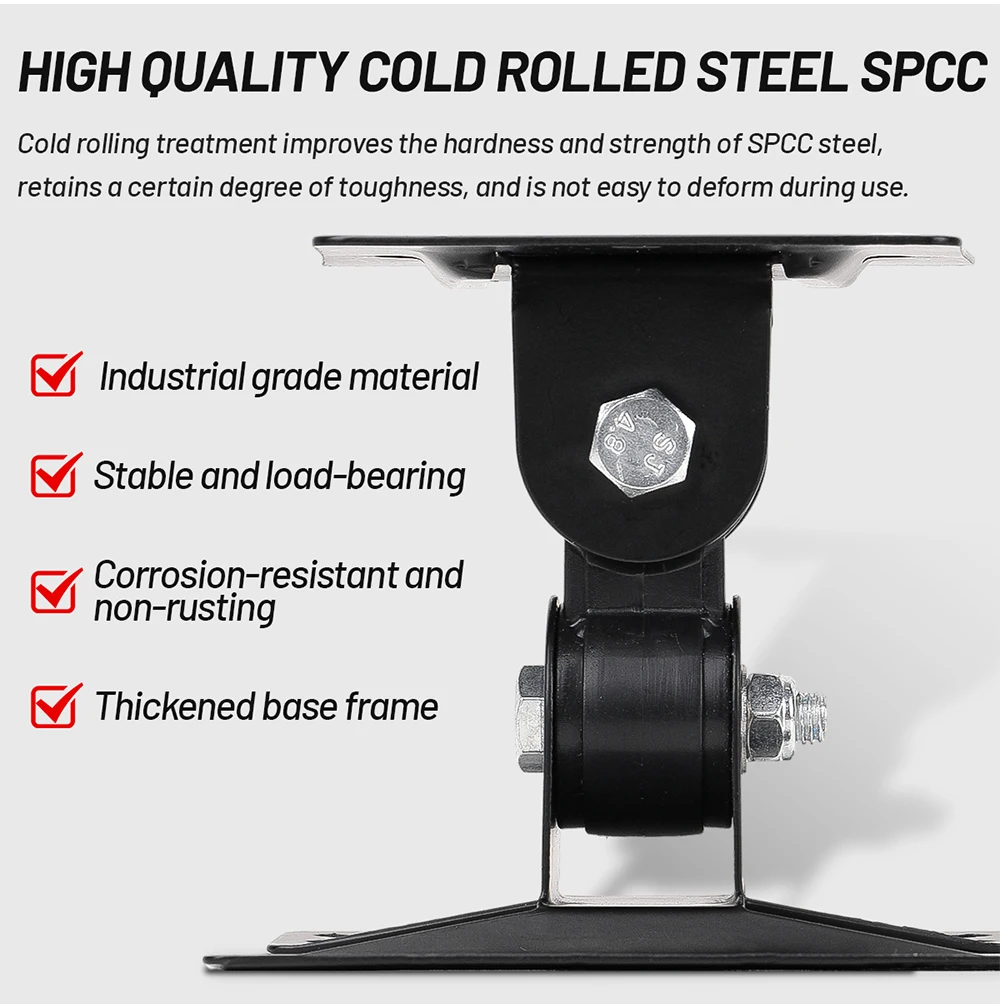 Adjustable Tilt Rotate Iron TV Wall Bracket 180° Swivel TV Mount Support Suitable for 14 to 24 Inch LED LCD Flat Panel