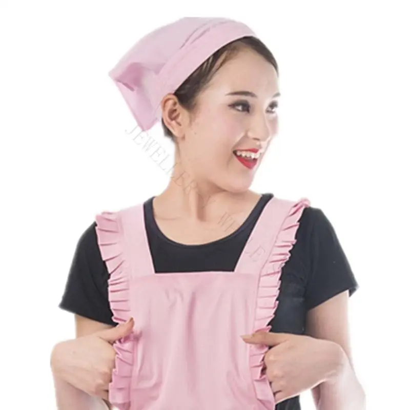 R7UF Breathable Cotton Servers Head Wrap With Elegant Embroidery Design Perfect For Food Service Industry
