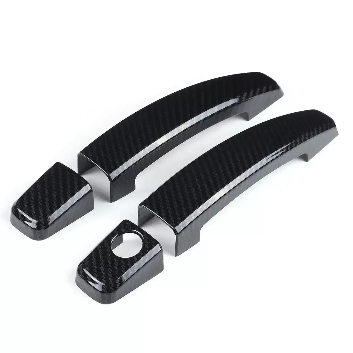 1 مجموعة لشروليه كامارو 2010-2015 الخارجي مقبض الباب إطار غطاء قولبة الكسوة ABS واقية ملصق الملحقات #6