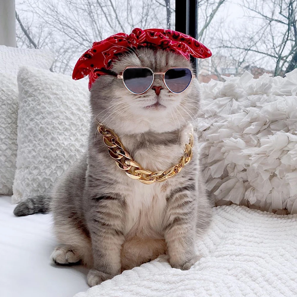 Dog Sunglasses Cat Pet Products Lovely Vintage Round Reflection Eye Wear Glasses For Small Dog Cat Pet Photos Props Accessories #4