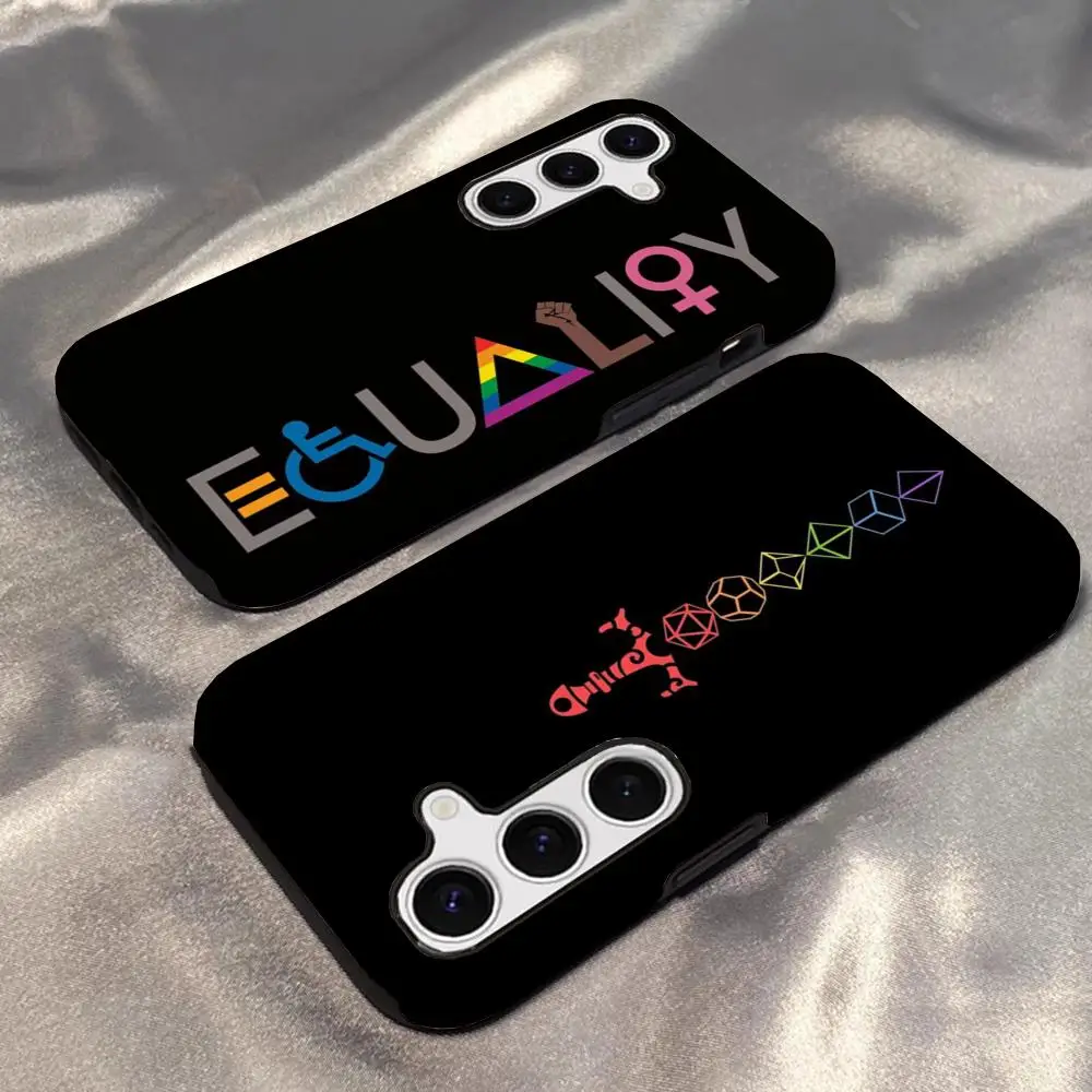 Gay Lesbian LGBT Rainbow Pride Phone Case For Samsung S25 S24 S23 S22 S21 Plus Ultra A56 A36 A26 A16 Glossy HD Hard PC Cover