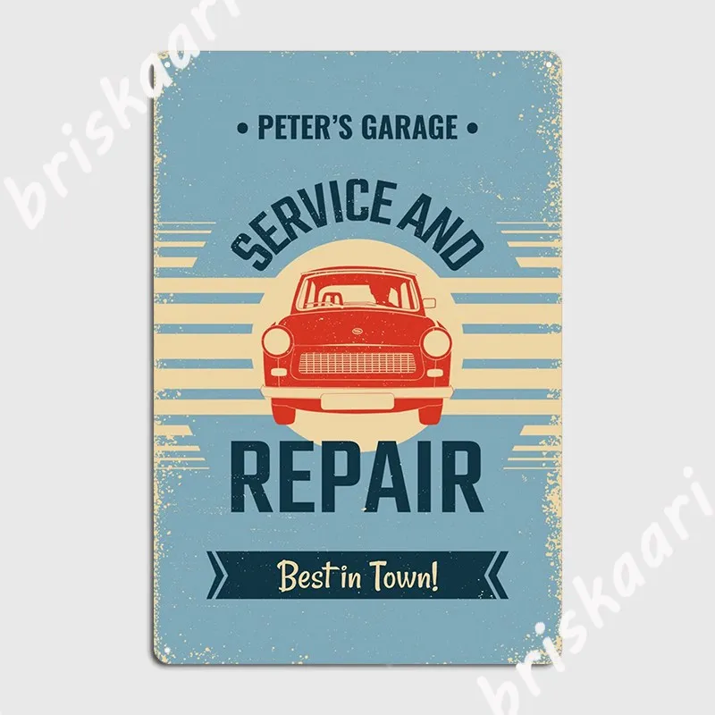 Service And Repair Oldtimer Metal Sign Wall Pub Kitchen Plaques Personalized Tin Sign Poster