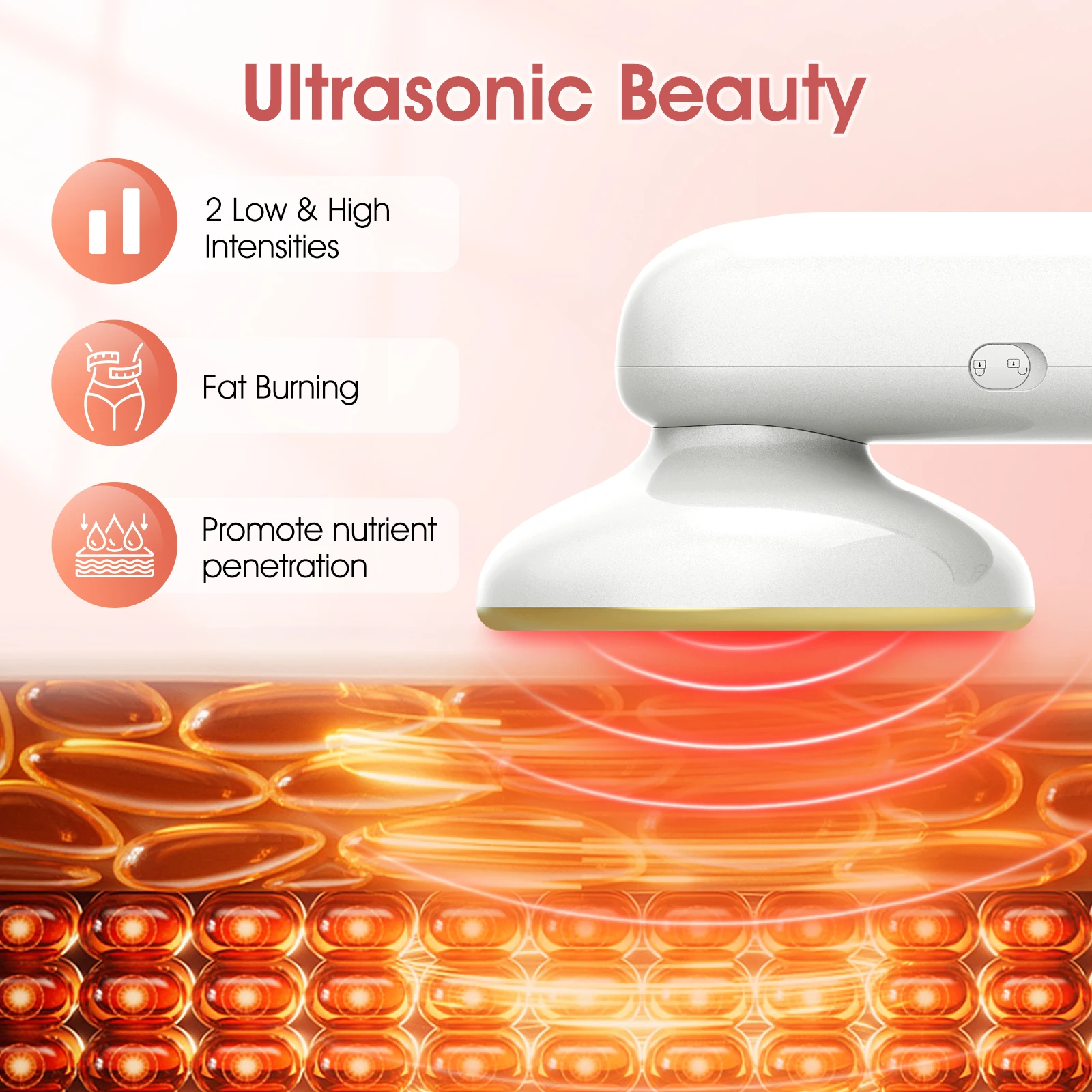 Ultraschall Kavitation Körper Abnehmen Massagegerät LED Licht Gesichts Körper Abnehmen Vibrationsmassagegerät Anti Cellulite Fatburner Gerät
