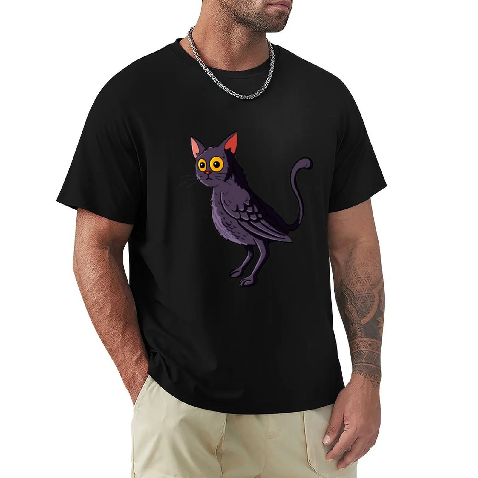 

Crow Cat T-Shirt for a boy anime figures t shirts for men