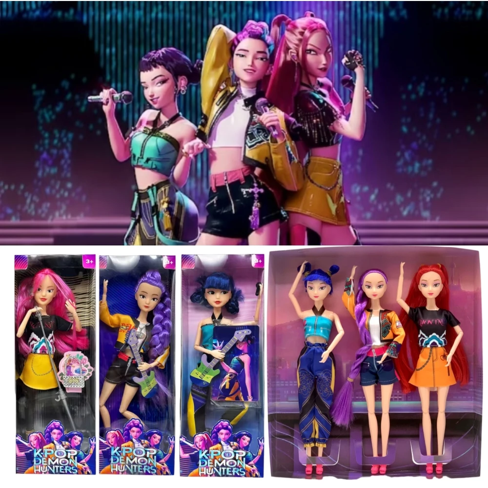 

3 шт./компл. Kpop охотники на демонов, фигурка, игрушка, мультяшная фигурка Руми/Мира/Зои, ПВХ, украшение для рабочего стола, модель куклы, игрушка, подарок для фанатов