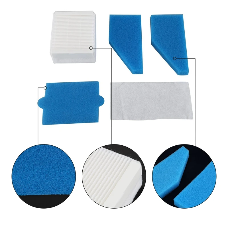 6 Set 787241 Cleaning Filter Parts Accessories For Vacuum Cleaners Thomas Aqua + Multi Clean X8 Parquet, Aqua + Pet & Family