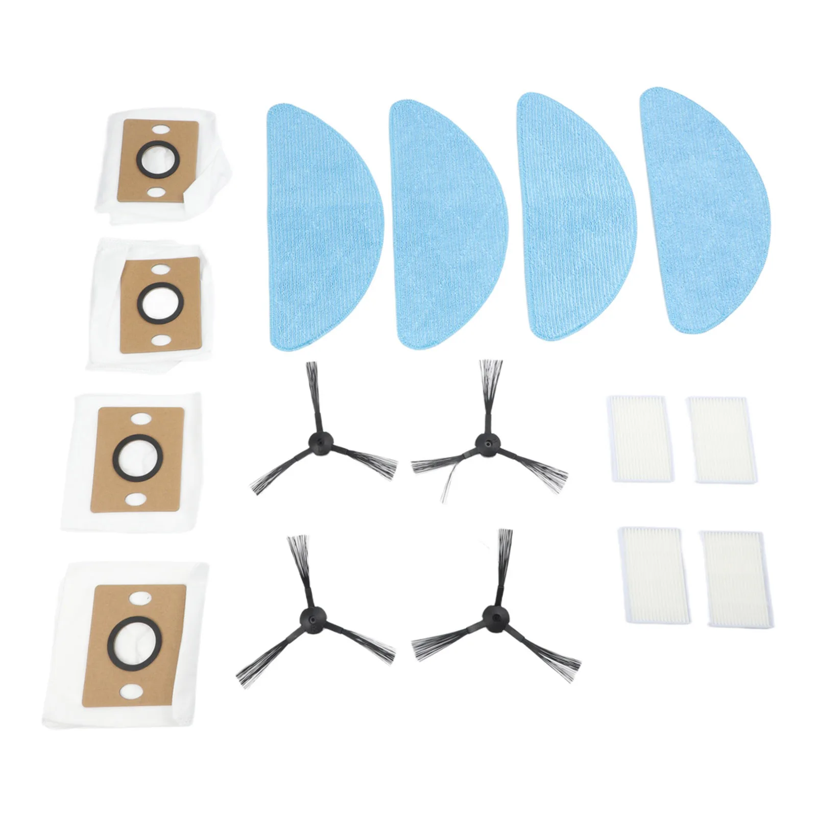 For ILIFE A12 for Pro Vacuum Cleaner Replacement Kit Filters Mop Cloths Dust Bags & Side Brushes for Enhanced Performance