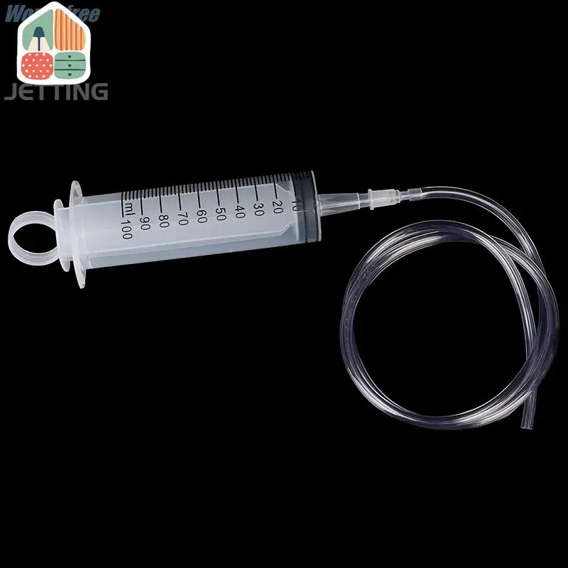 100ml Syringe Reusable Pump Measuring With 1m Tube Feeding Ink For Liquid Paint Epoxy Resin Oil Watering Plants Scientific Labs