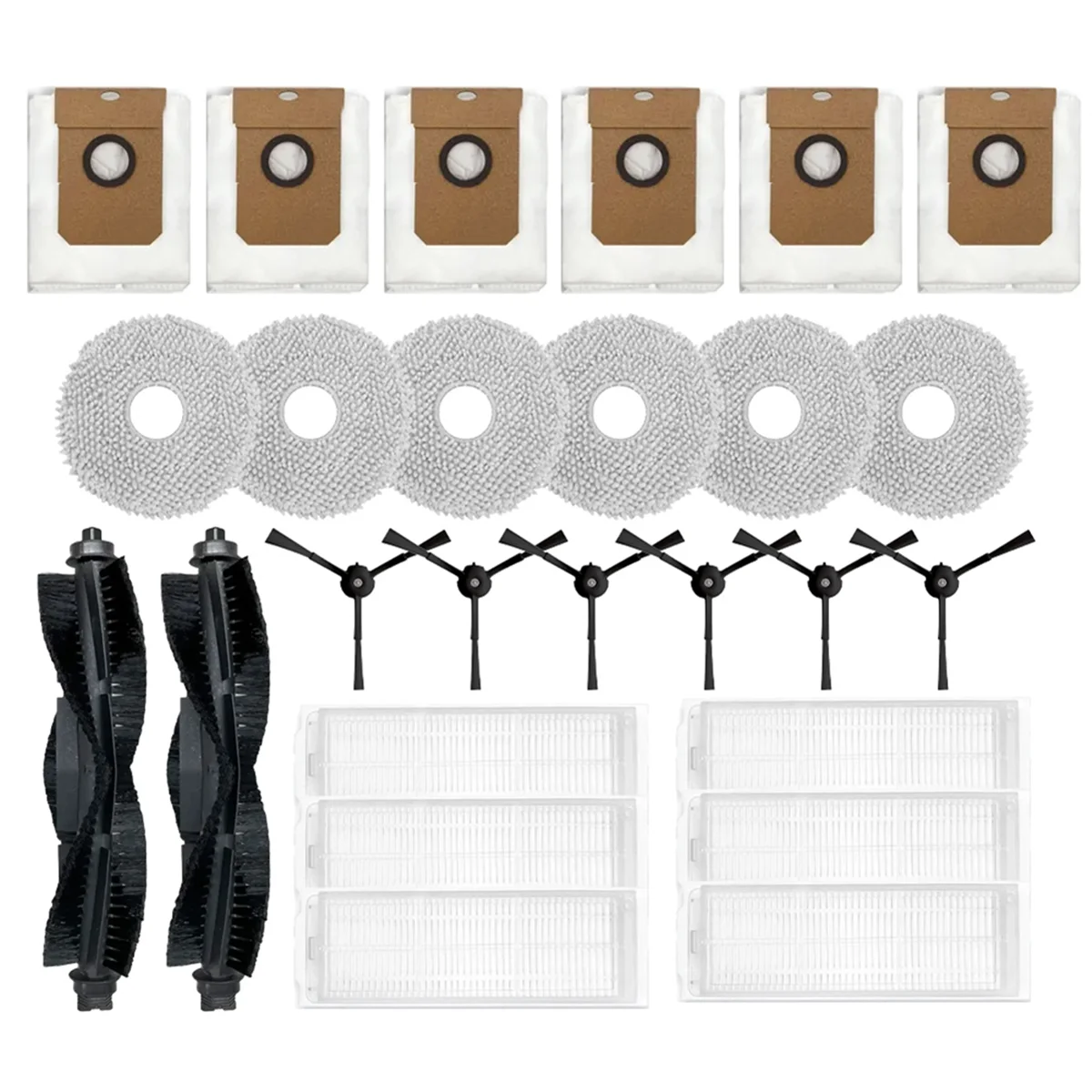 Peças de reposição para Airbot L108S Pro Ultra Escova Lateral Principal Filtro Hepa, Mop Pano, Saco De Pó, Acessórios