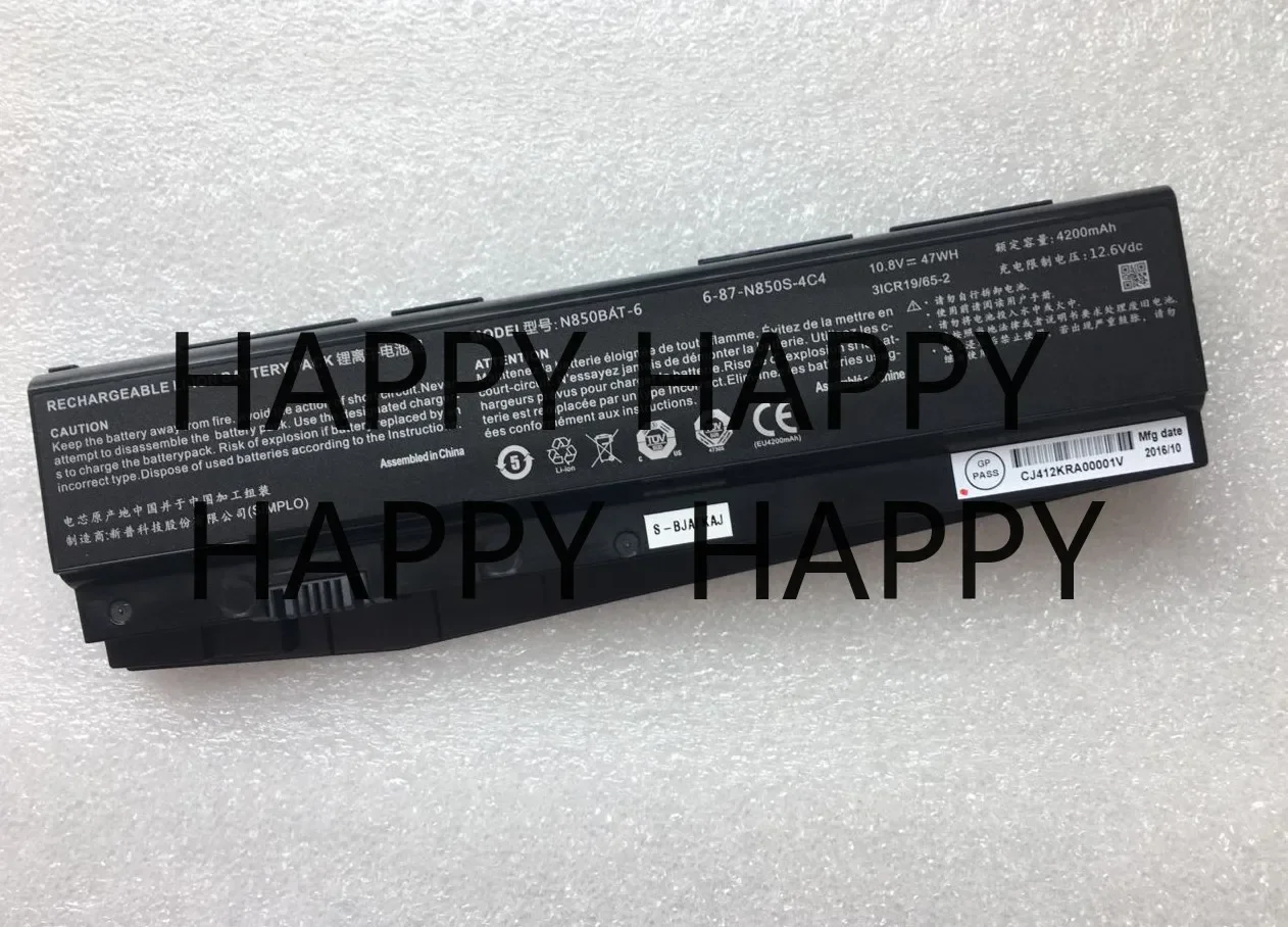 

Новый OEM N850BAT-6 аккумулятор для ноутбука Clevo N850 N850HC N850HJ N870HC N870HJ1 N870HK1 N850HJ1 N850HK1 N850HN