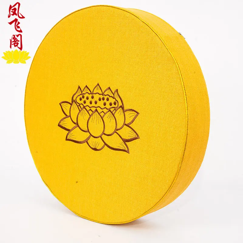 YJQ Buddhist Hall Worship Mat Linen Household Lotus Kneeling Mat Meditation Chinese Style