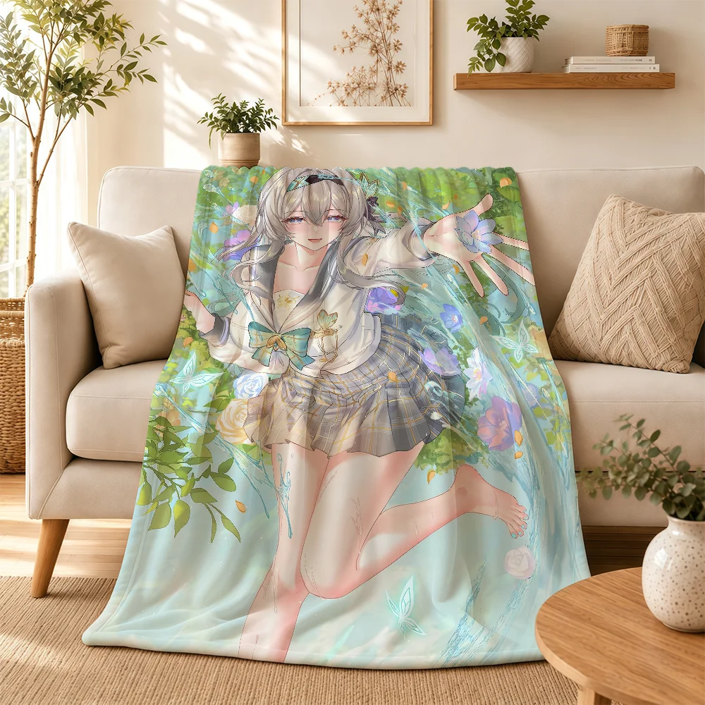 Firefly Honkai Star Rail Blanket For Soft Warm Knee For Bedroom Living Room Bed Sofa Camping Picnic Office Gift