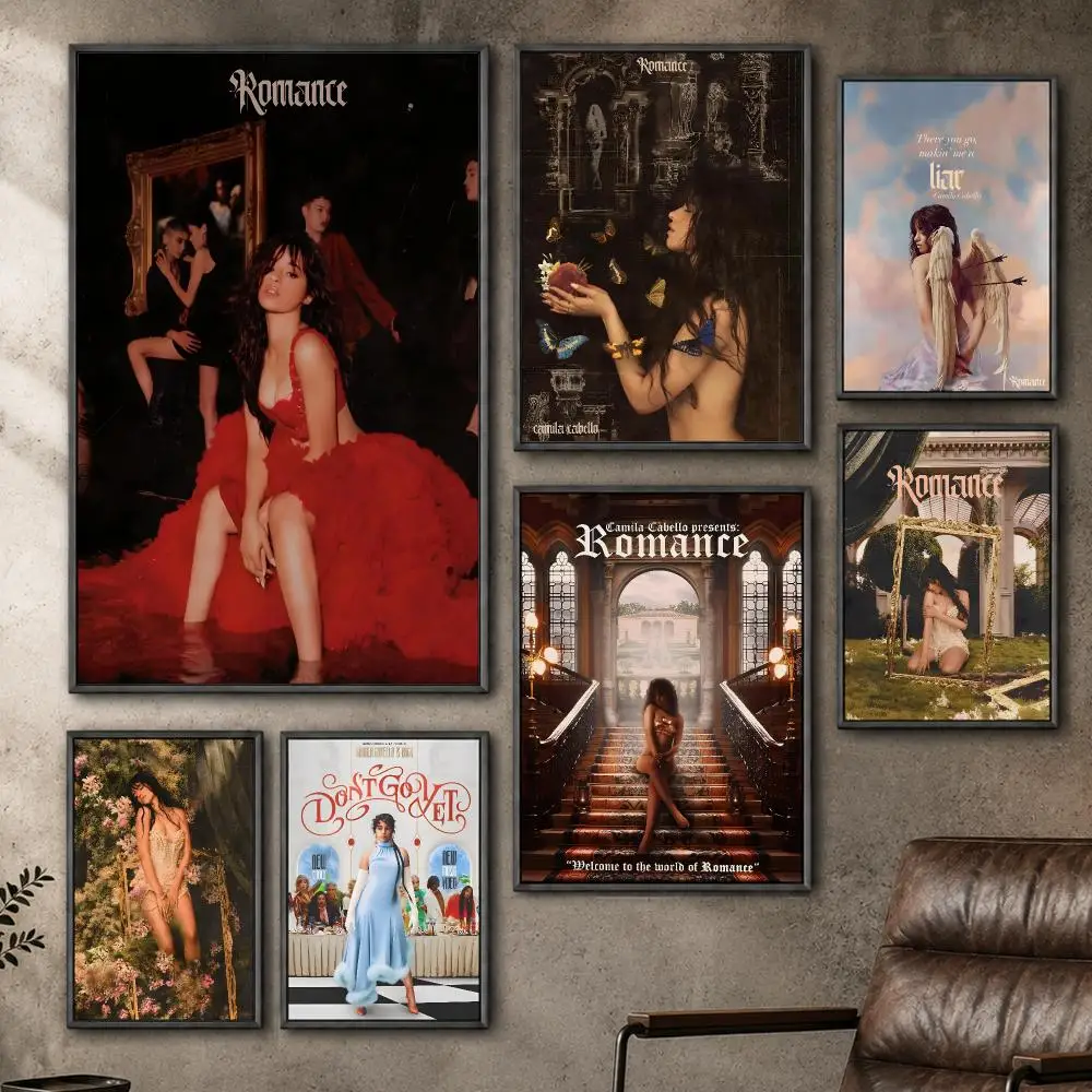 Music Camila Cabello Pop Singer Album Poster  PP Self Adhesive Home Garage Dorm Bar Wall Decor Aesthetic Retro Gift