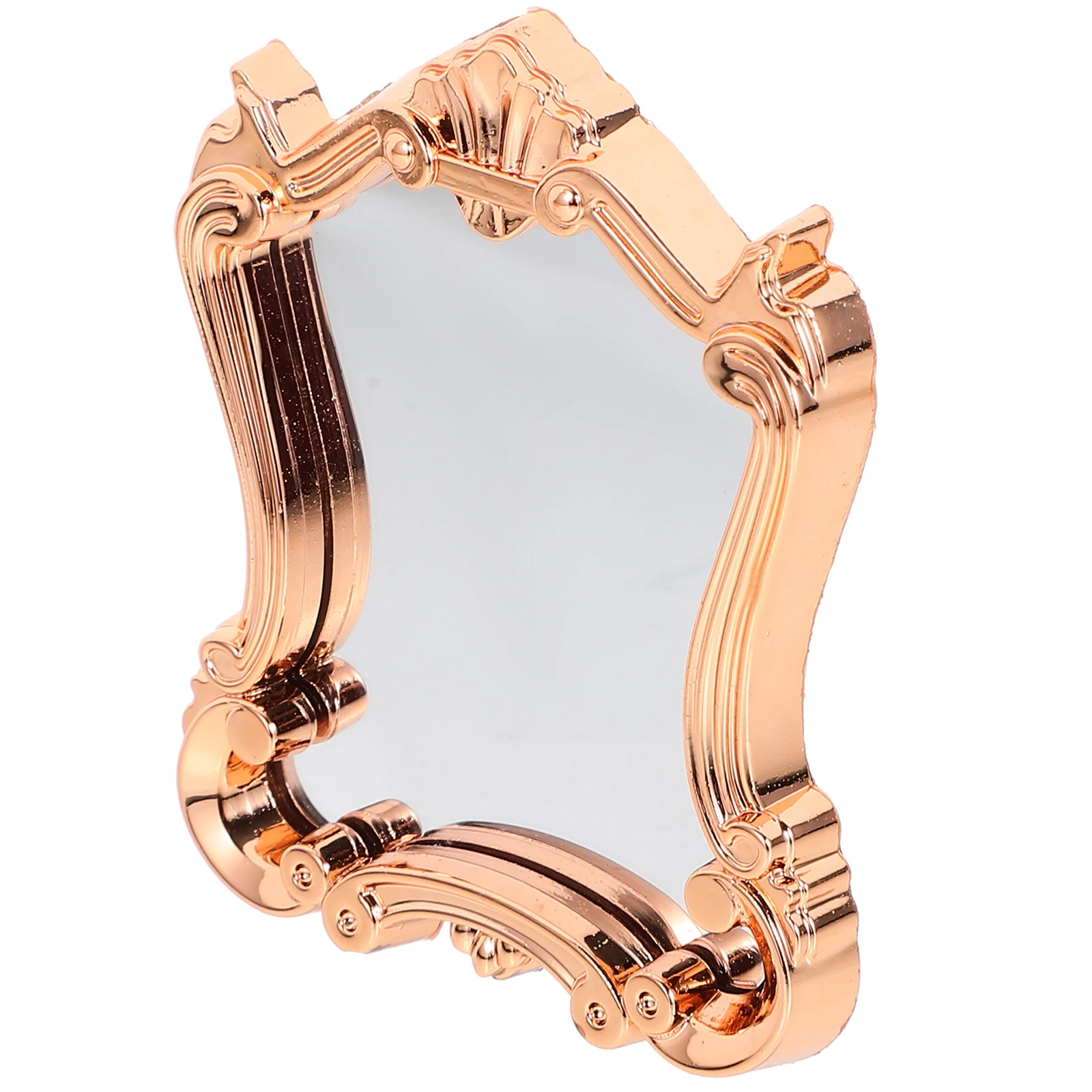 Miniatuurspiegel voor huisdecoratie Barokke stijl Muur Mini-spiegels Set Plastic Fantasiespeelgoed Lichtgewicht Veilig