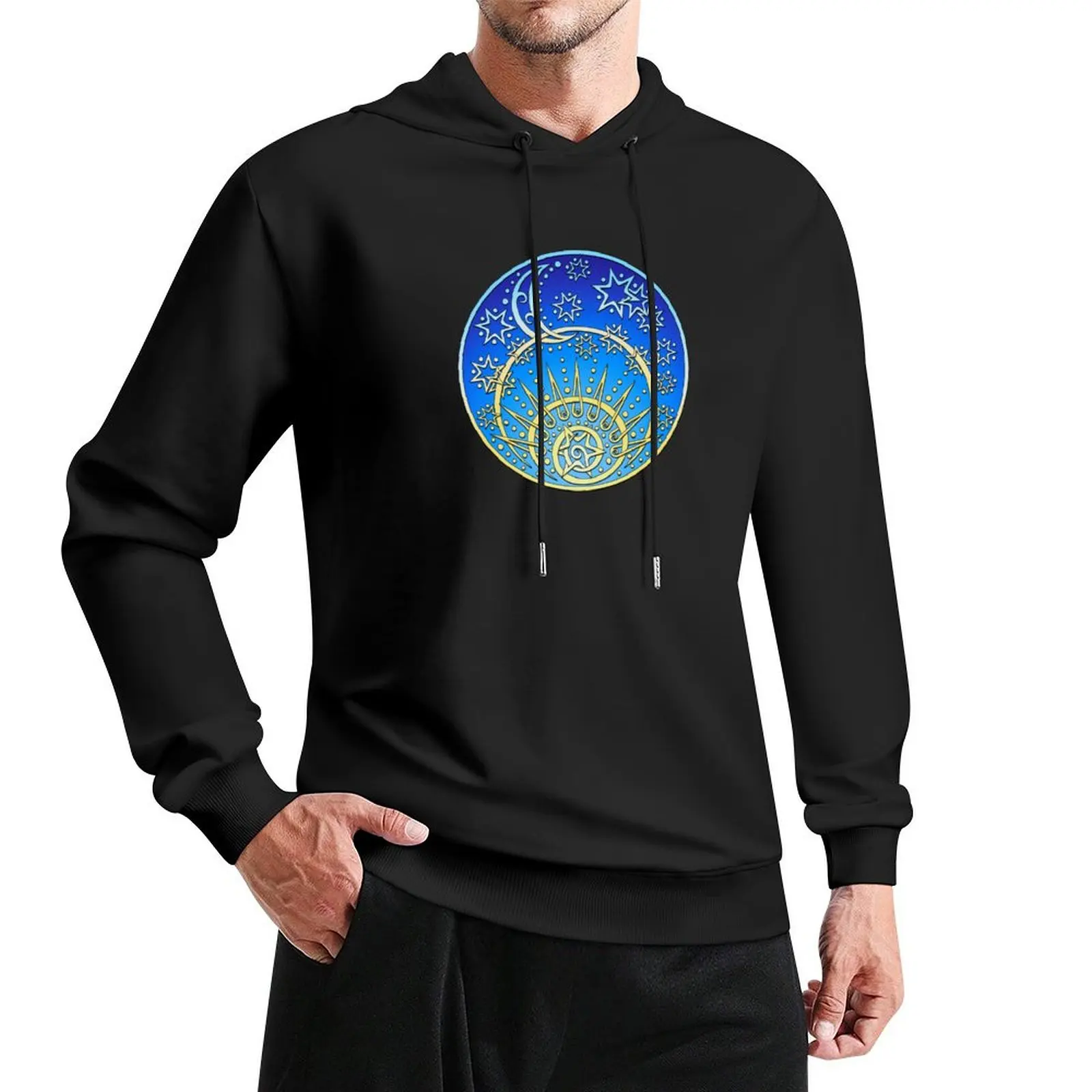 

Celestial Lights Mandala Pullover Hoodie mens clothing anime clothing men's sweat-shirt new in hoodies & sweat-shirt