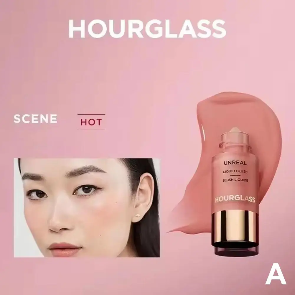 Flüssiges Rouge spendet Feuchtigkeit und hellt natürlich auf. Kleines Tropf-Make-up für Frauengesichter vor dem Make-up. Mehrere Farbnummern