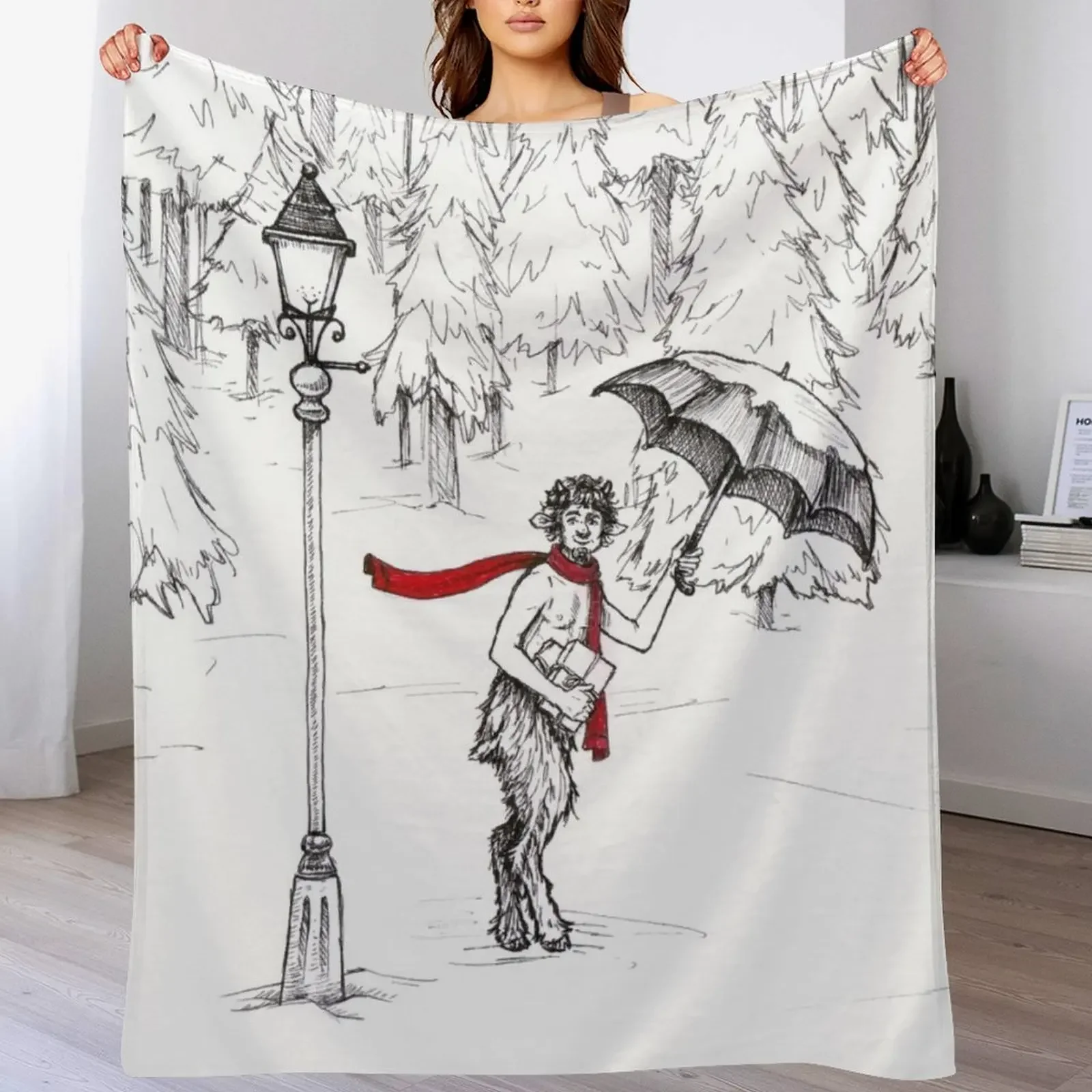 

The Lion, The Witch, and the Wardrobe, Chronicles of Narnia Mr. Tumnus Throw Blanket For Sofa Thin halloween funny gift Blankets