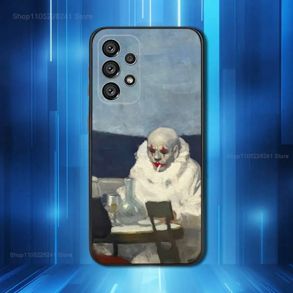 Etui na telefon Art E-Edward H-Hoppers do Samsung Galaxy A73,31,32,72,41,53,52,71,22,5G,Note,J7,8,9 Miękki czarny silikonowy pokrowiec