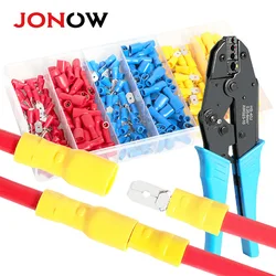 260PCS 6.3mm Spade Electrical Wire Connectors Crimp Terminals Male Plugs And Female Sockets Set Quick Sealed Connection Cables