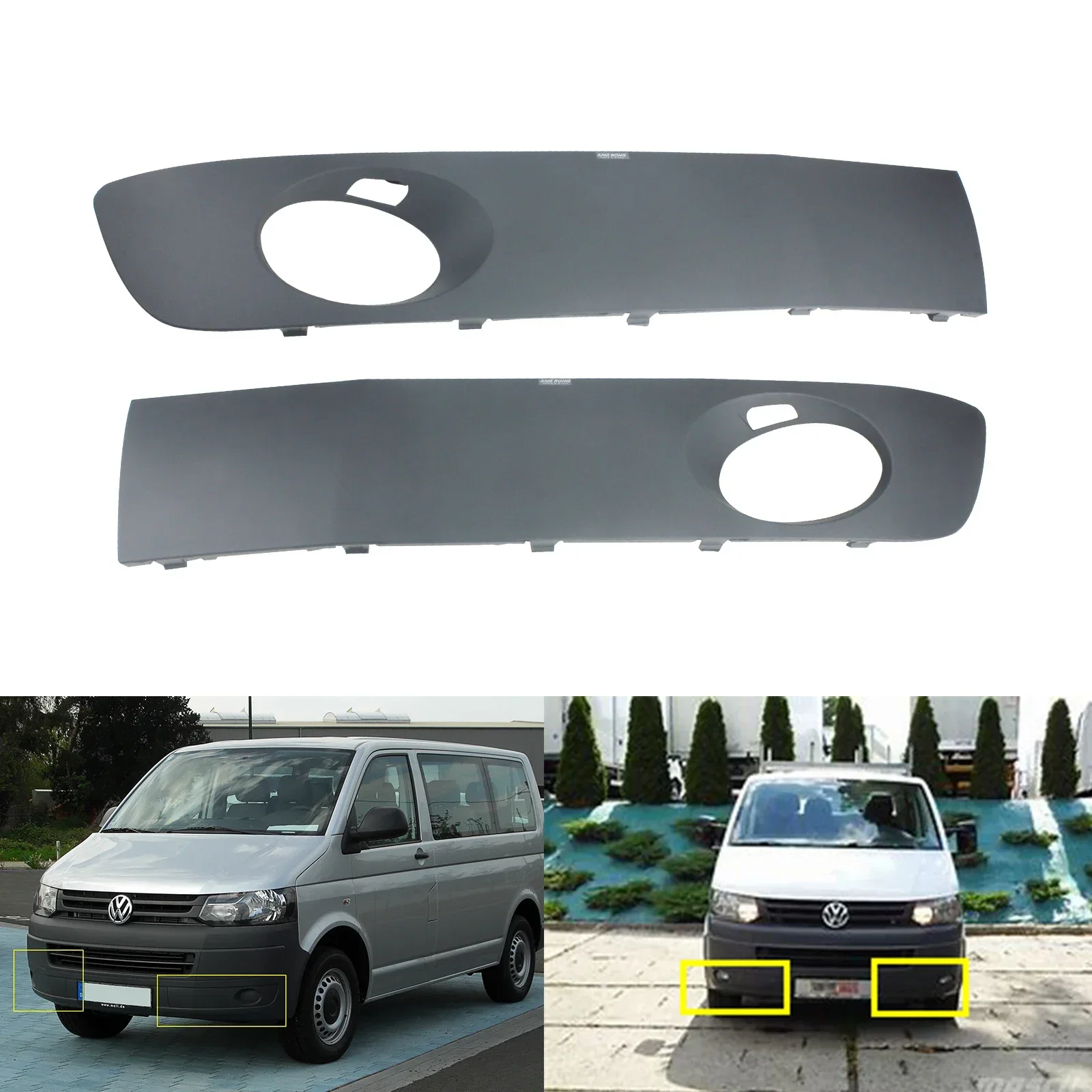 Dla VW T5 Transporter 2010-2015 Przedni zderzak Światło przeciwmgielne Osłona lampy Grill Lewy i prawy