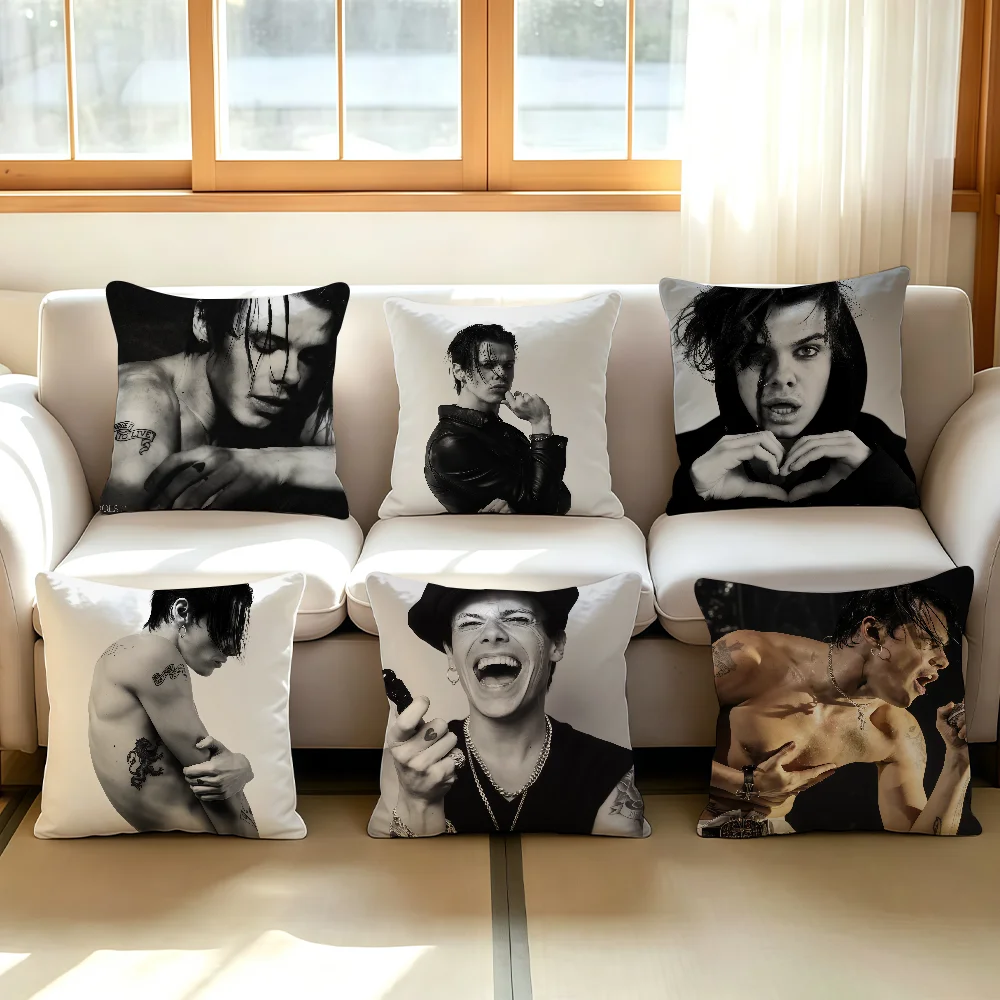 Singer Y-YUNGBLUD cushion cover Anti-dustmite Sofa Cushion Decorative Office Cover Lounge Area Indoor & Outdoor Use