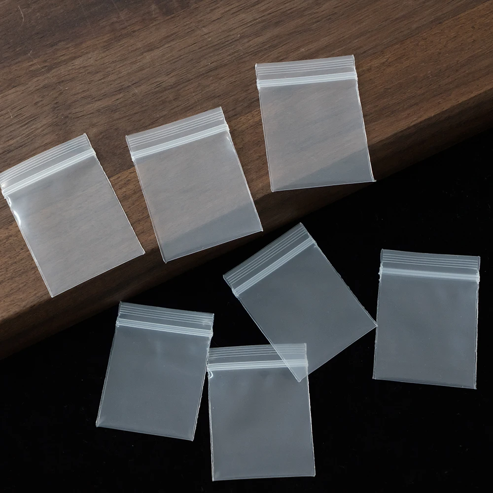 

100pcs Self Seal Clear Plastic Mini Bag Resealable Ziplock Small Pouch For DIY Storage Jewelry Packaging Supplies Accessories