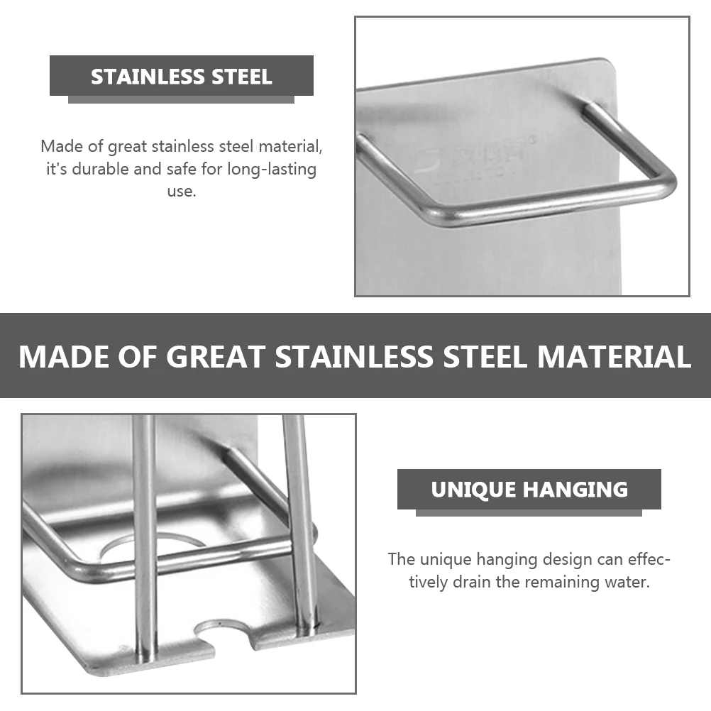 

Stainless Steel Toothbrush Holder Wall Mounted Rack for Toothpaste Cup Baby Electric Mouthwash Bathroom Storage ganizer