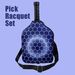 Pickleball Pik Racquet Set Crossbody Bag Side Scuba Material Pik Racquet Protection Bag Tennis Shoulder Bag