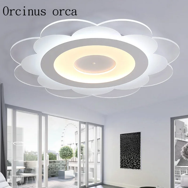 

Simple modern art LED ceiling lamp creative flower shaped ultra-thin bedroom lamp dining room living room study lamp