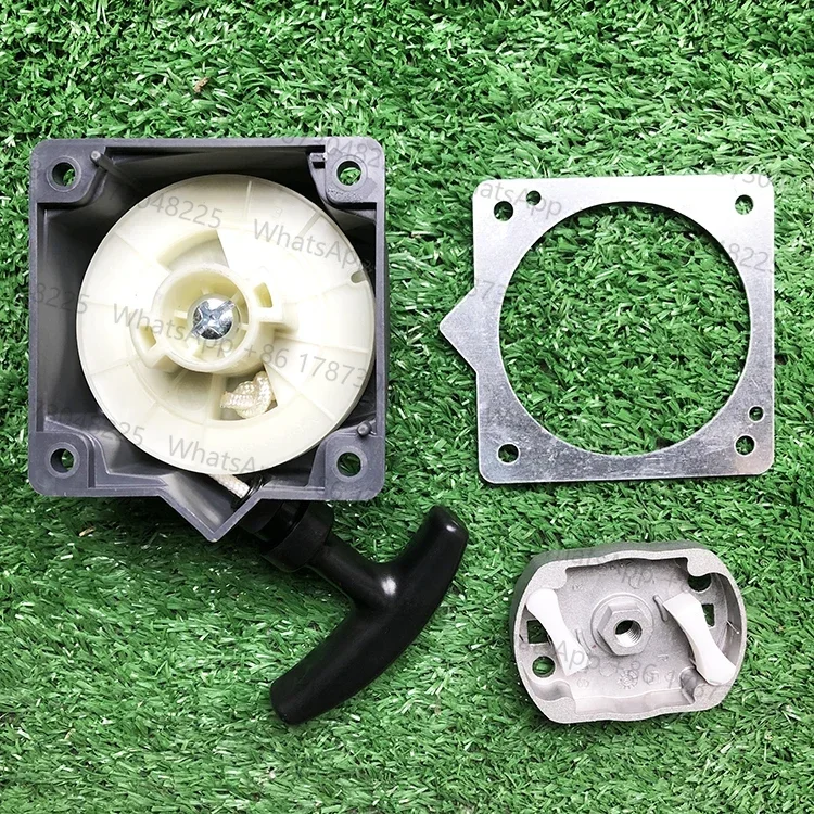 Genuine BCH400 Recoil starter & Cup & gasket for Oleo Mac Chainsaw BCH 400 400T Chain saw pull start cog claw Emak # 61452042R