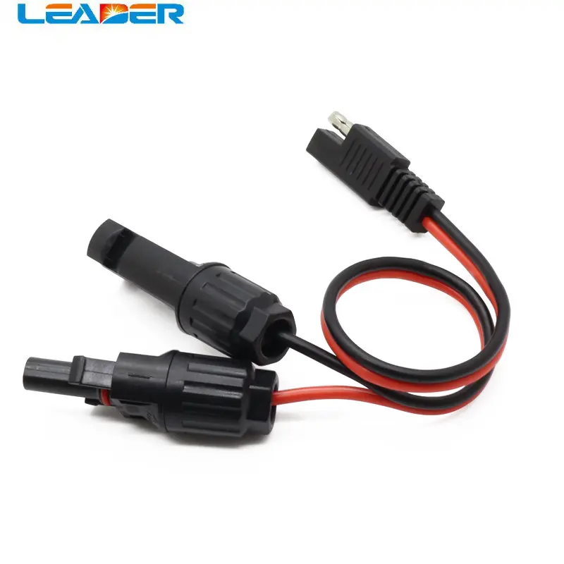 LEADER SOLAR 1/5 Piece Pv Solar To SAE Adaptor Battery 14AWG 12