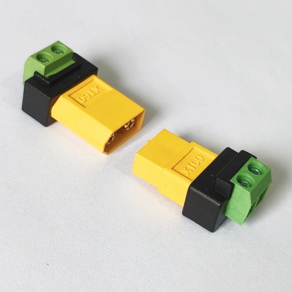 1 Stück XT60 Stecker auf 2P grüne lötfreie Klemme 5A Adapterkabel Schraubfixierung Ladekabel für RC Drohnen-Balancer-Ladegerät – Detail 3