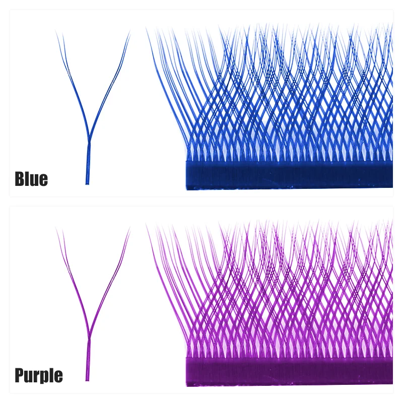NATUHANA Lashes Ombre Color YY Shape Eyelash Extensions Faux Cils Two Tip C/D Curl Idividual False Eyelashes Supplies Makeup