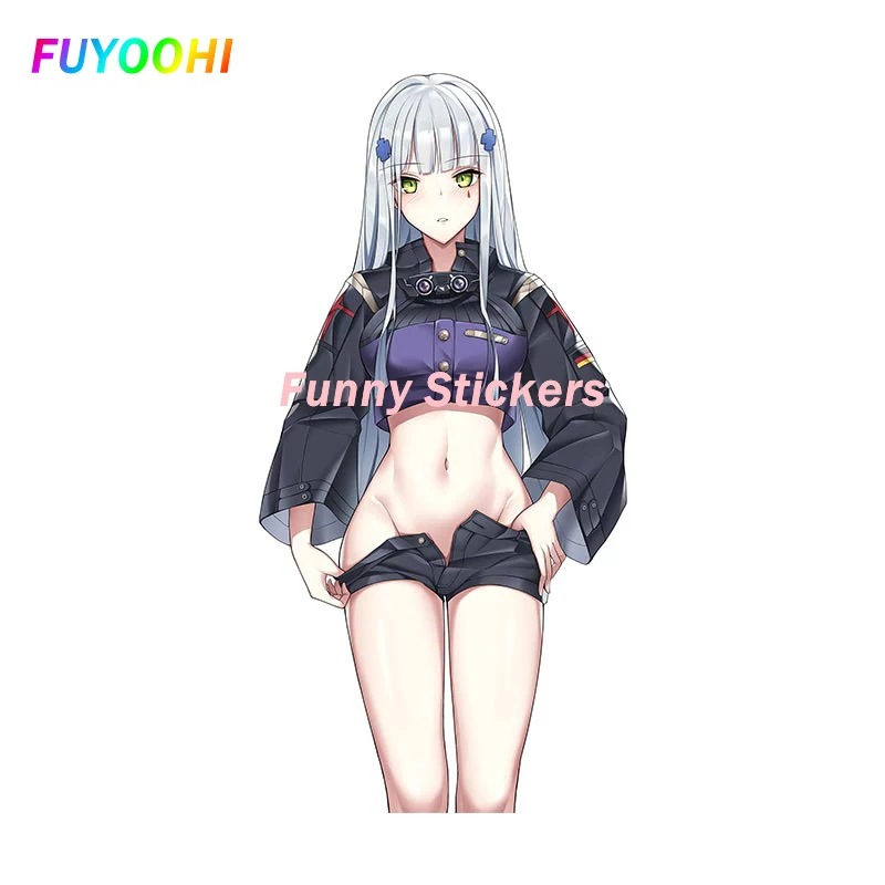 FUYOOHI Play Stickers for Girls Frontline HK416 Vinyl Car Sticker Waterproof Campervan Decal Motorcycle Laptop Car Accessoires