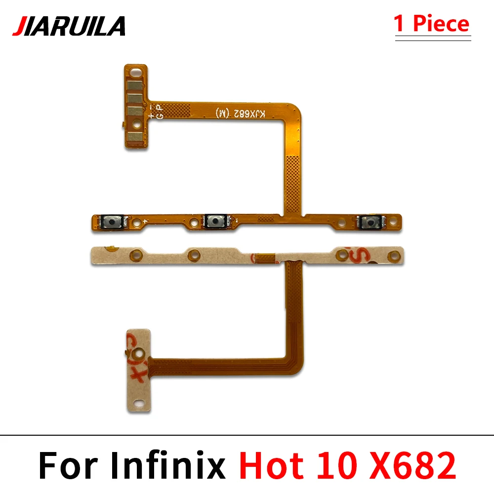 50Pcs，NEW Power on/off Volume Key Button Flex Cable Ribbon For Infinix Hot 9 Play 10 20 5G 10 Lite 10s 10T 10i 20i 20S 40 Pro