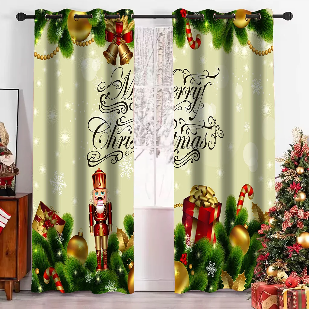 

Christmas Home Decor Curtains Christmas Nutcracker Gift 2 Panel Curtains Deluxe Living Room Bedroom Window Decor Free Delivery